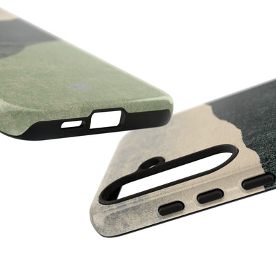 Green Tough Phone Case for Samsung - Moss Ridge Grain