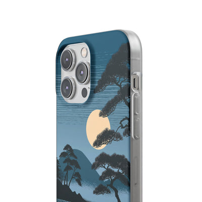 Blue Lite Phone Case for iPhone - Midnight Kyoto Pine