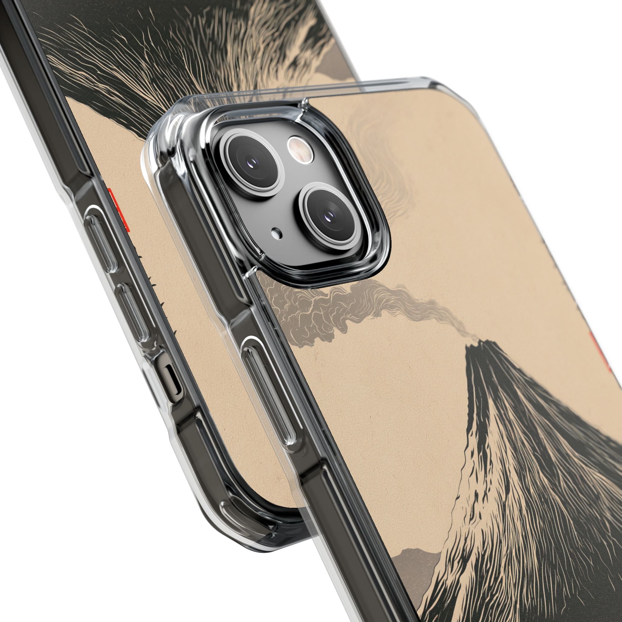 Beige Impact MagSafe Phone Case for iPhone - Obsidian Ink Summit