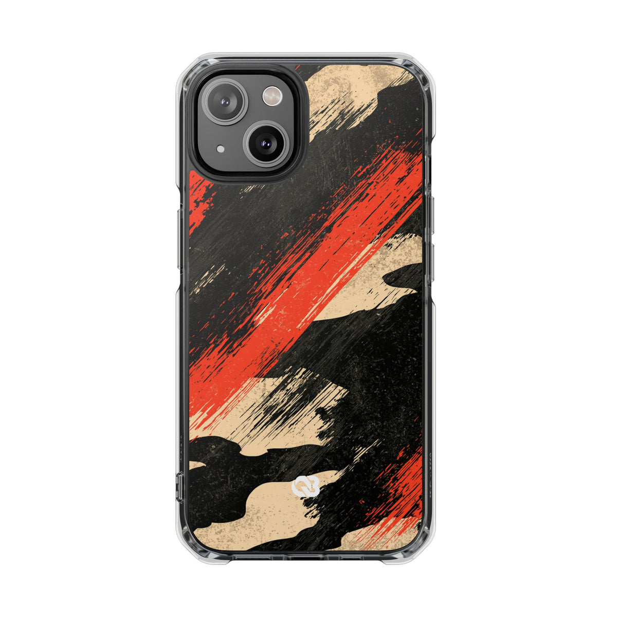 Urban Slash Camo · Clear Impact Magnetic Phone Case for iPhone · Black