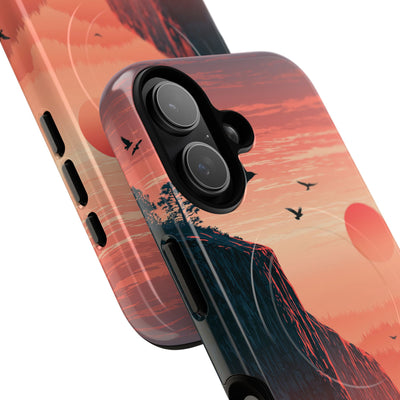 Orange Tough 2.0 Magsafe Phone Case for iPhone - Crimson Ridge Flight