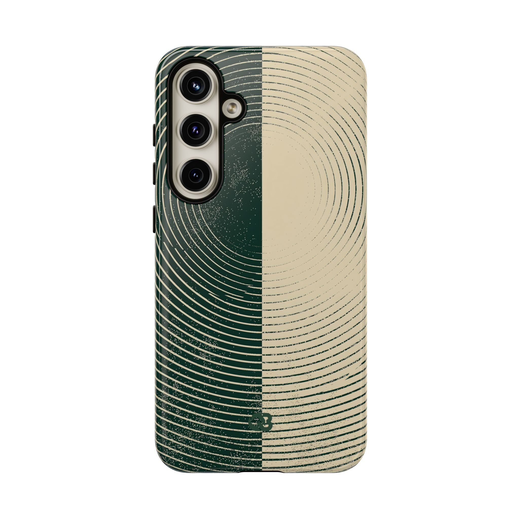Green Tough Phone Case for Samsung - Evergreen Split Grain