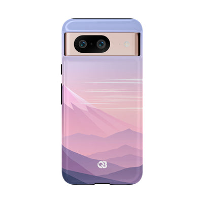 Purple Tough Phone Case for Google Pixel - Lavender Alpine Dawn