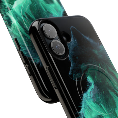 Nordic Aurora Fox · Tough 2.0 Magnetic Phone Case for iPhone · Teal