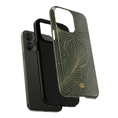 Green Tough 2.0 Magsafe Phone Case for iPhone - Dark Olive Plume