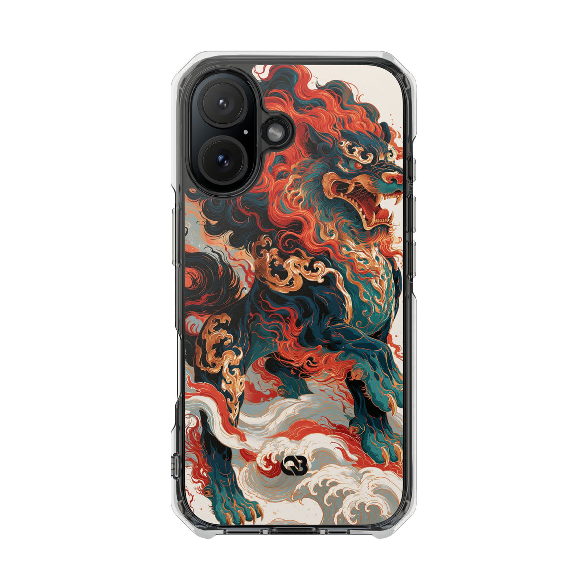 Imperial Shishi · Clear Impact Magnetic Phone Case for iPhone · Teal