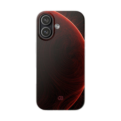 Red Lite Phone Case for iPhone - Crimson Flare Flux