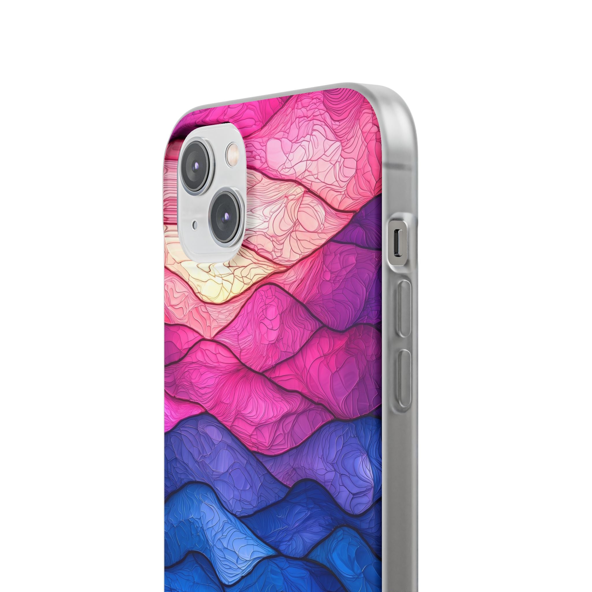 Wavy Vein Gradient iPhone 14 Plus Case - Soft