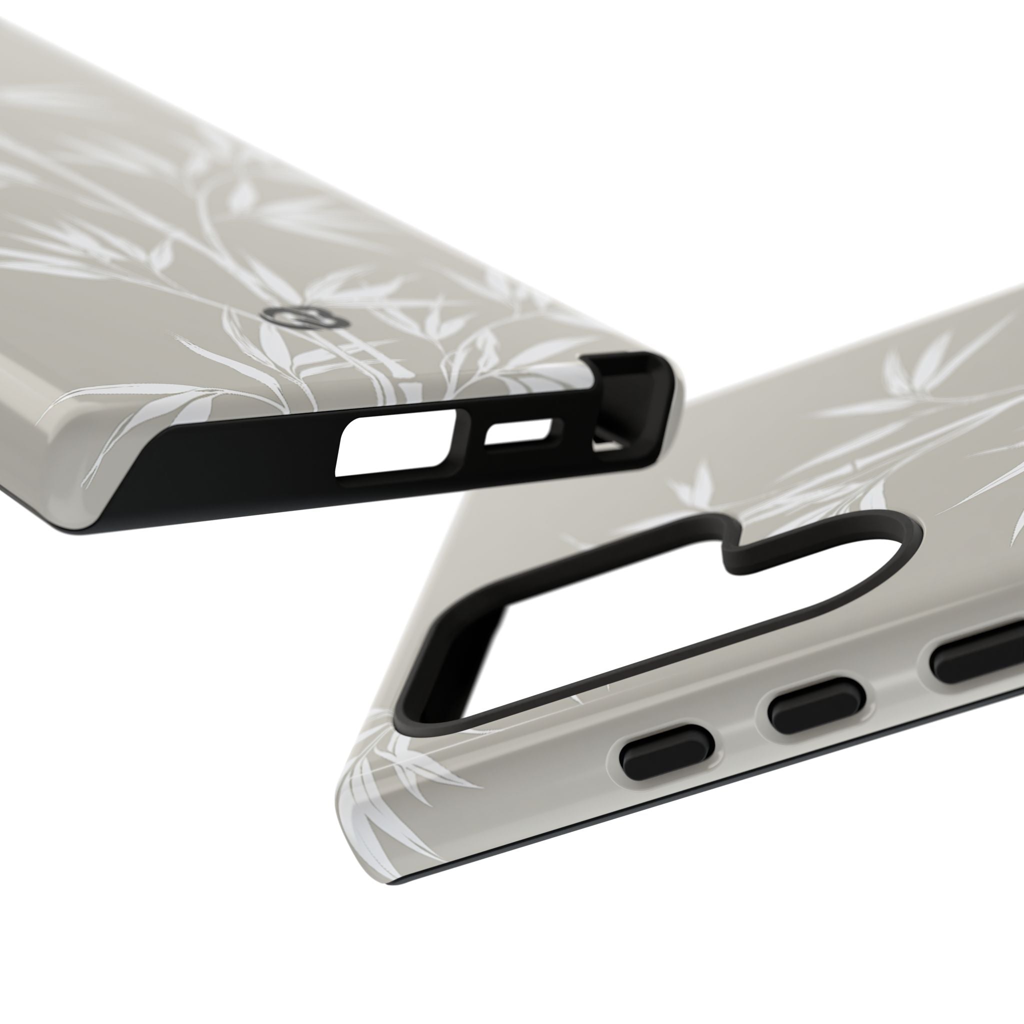 Beige Tough Phone Case for Samsung - Sandstone Bamboo Stalks