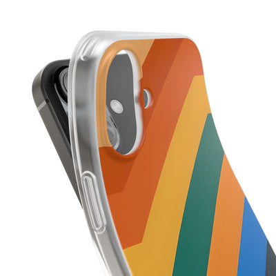 Retro Ridge Lines · Soft Phone Case for iPhone