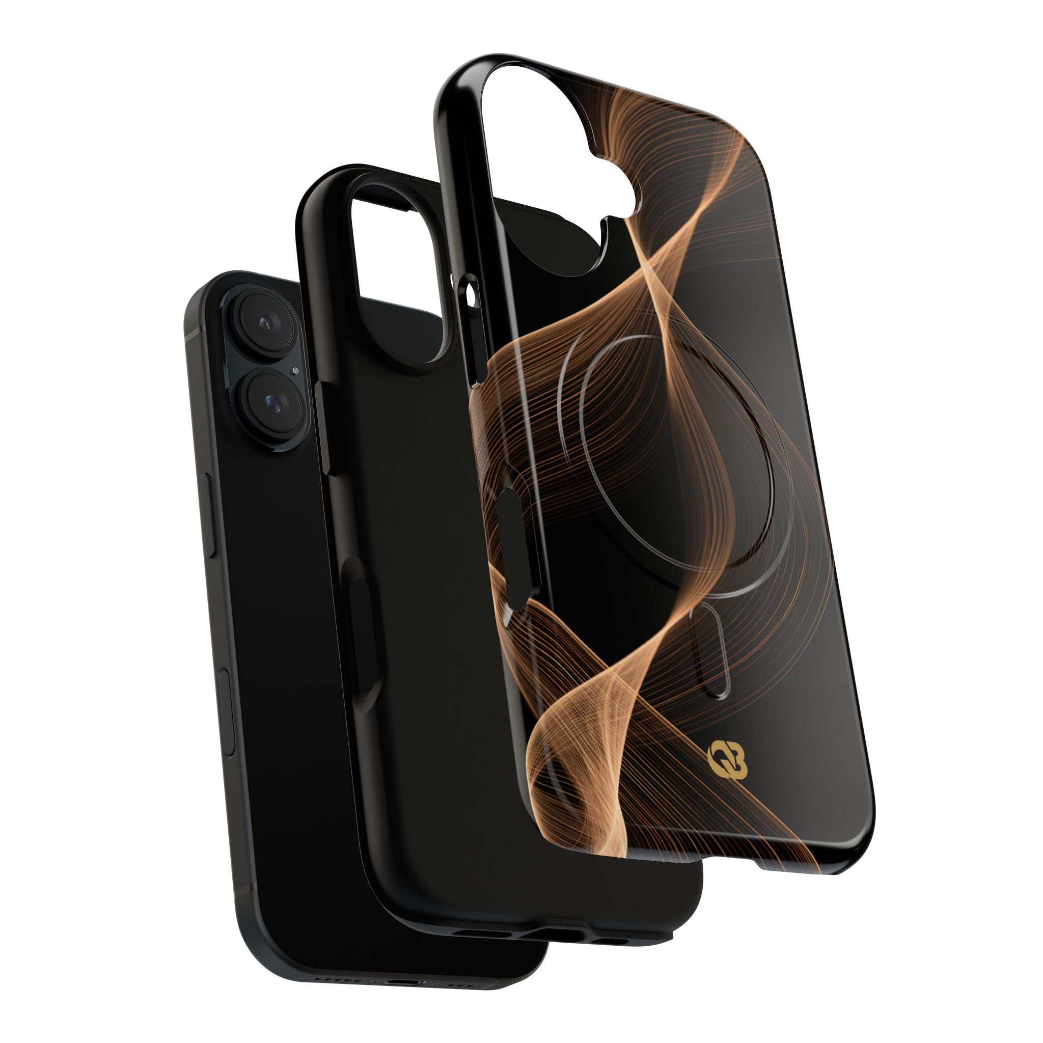 Brown Tough 2.0 Magsafe Phone Case for iPhone - Copper Silk Wave