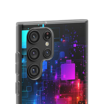 Spectral Circuit Grid · Lite Phone Case for Samsung · Black