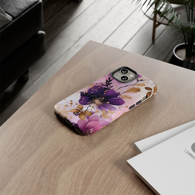 Gilded Violet Bloom · Tough Phone Case for iPhone