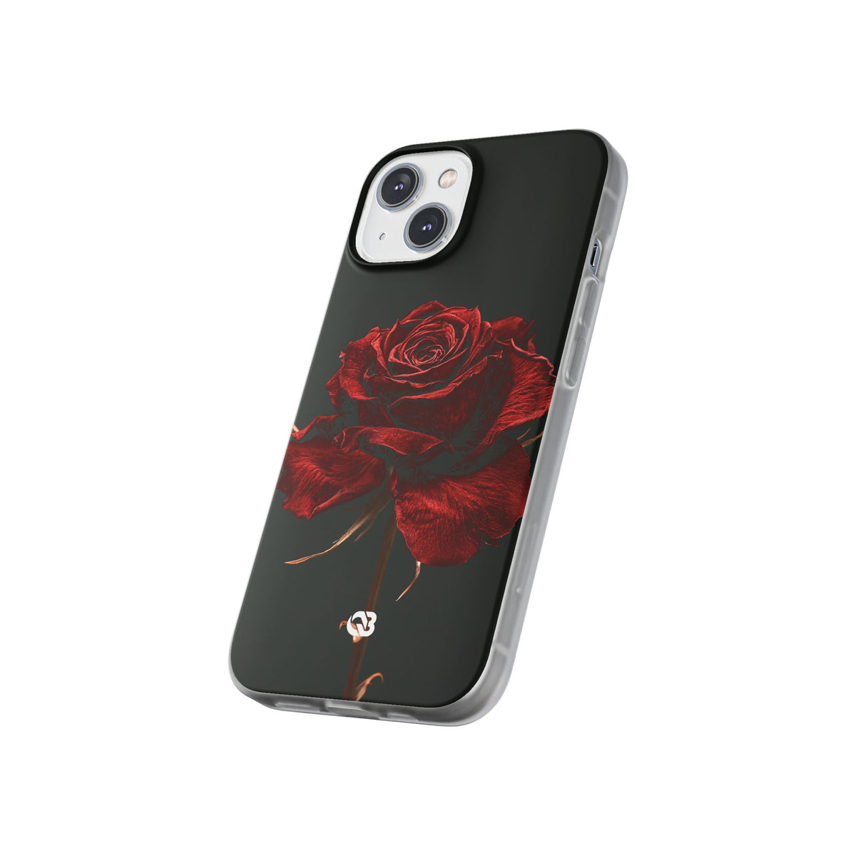 Crimson Noir Rose · Lite Phone Case for iPhone ·  Black