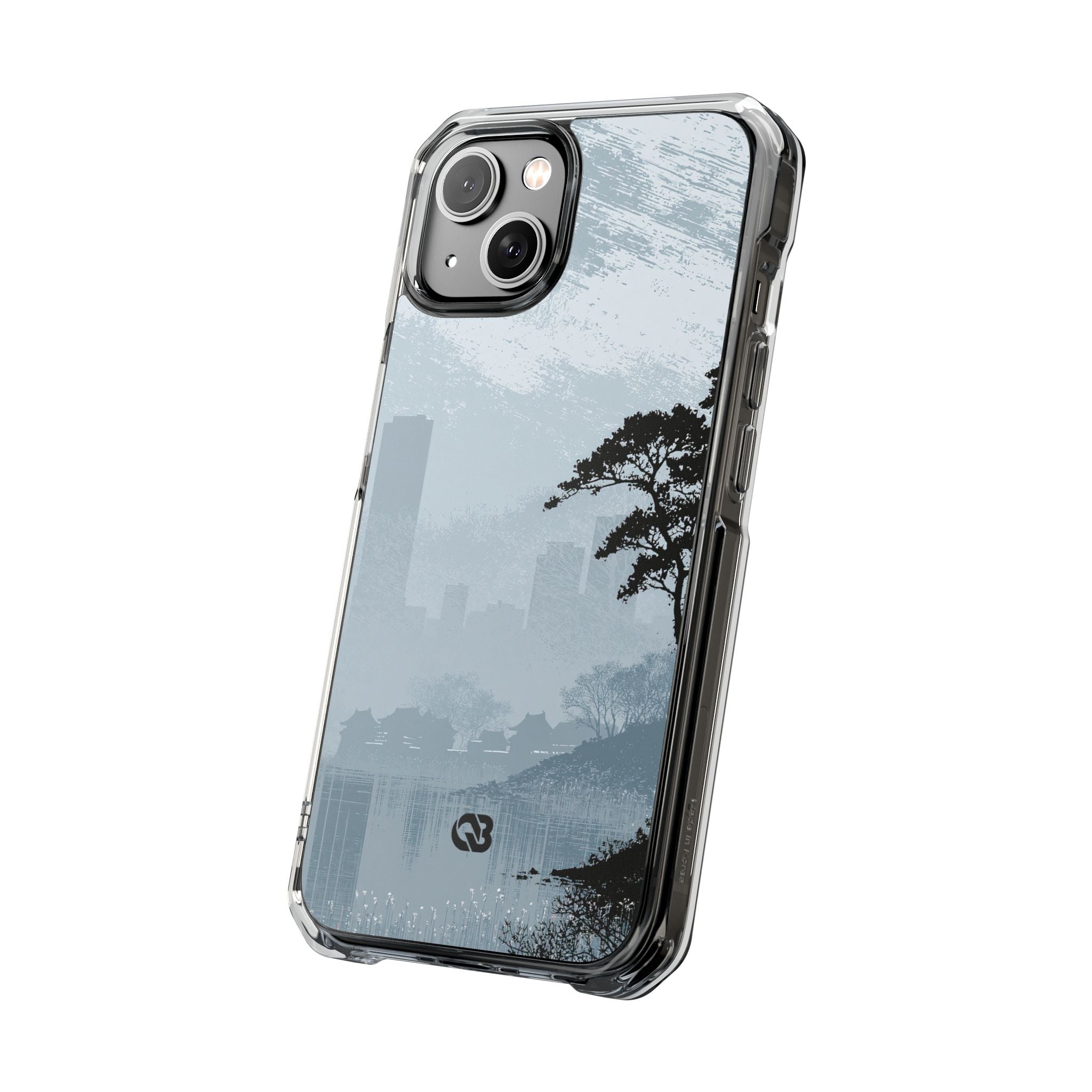 Grey Impact MagSafe Phone Case for iPhone - Steel Slate Zen