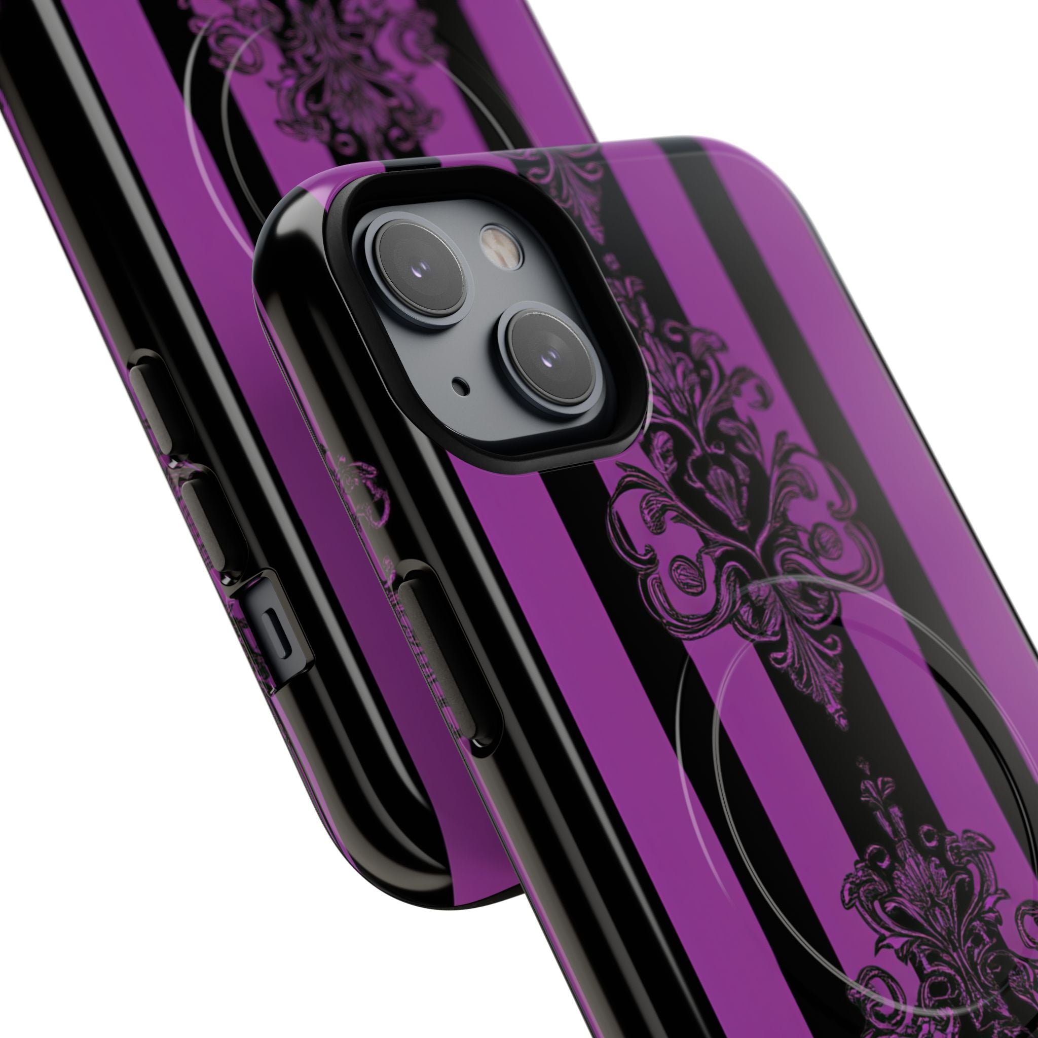 Damask Elegance Purple iPhone 14 Plus Case - Tough+