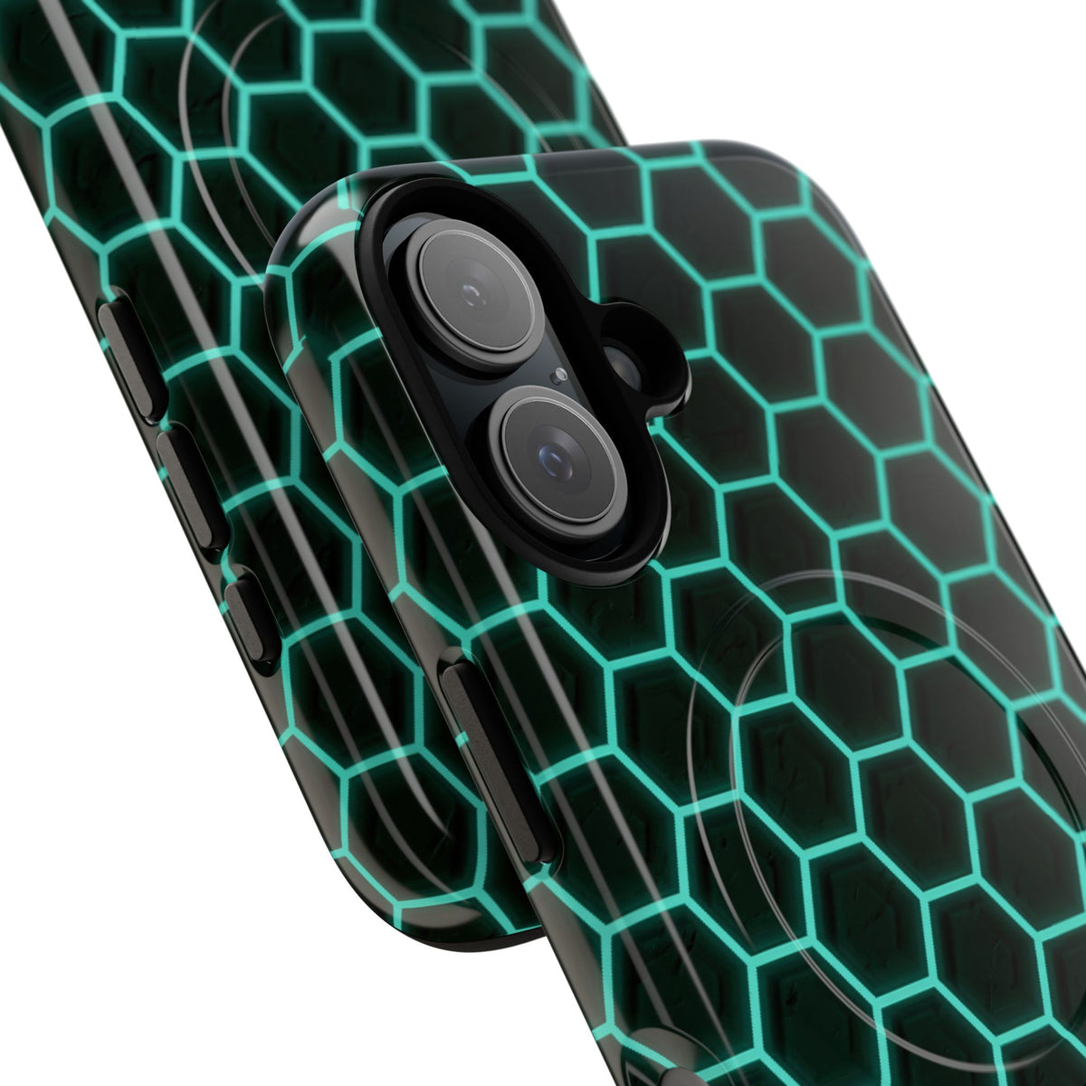 Neon Hex Spectrum · Tough 2.0 Magnetic Phone Case for iPhone · Teal