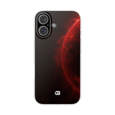 Red Lite Phone Case for iPhone - Solar Crimson Flare