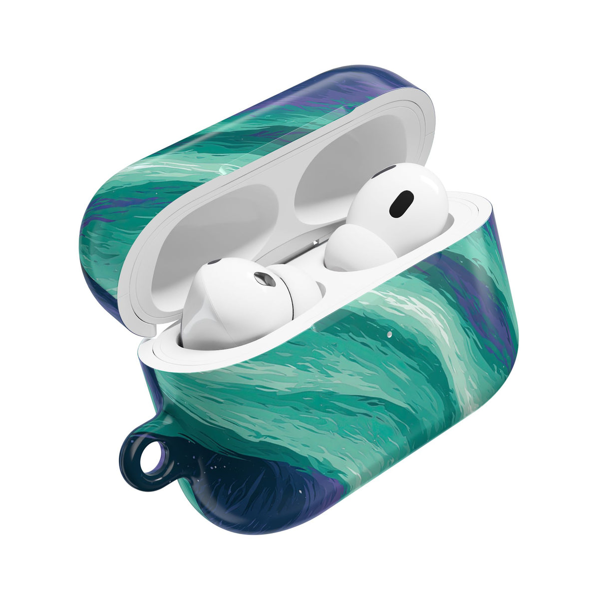 Arctic Aurora Bear · Hard Case for AirPods & AirPods Pro · Teal