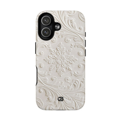 Ivory Baroque Relief · Tough 2.0 Magnetic Phone Case for iPhone · White