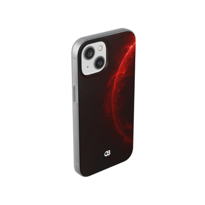 Red Lite Phone Case for iPhone - Solar Crimson Flare