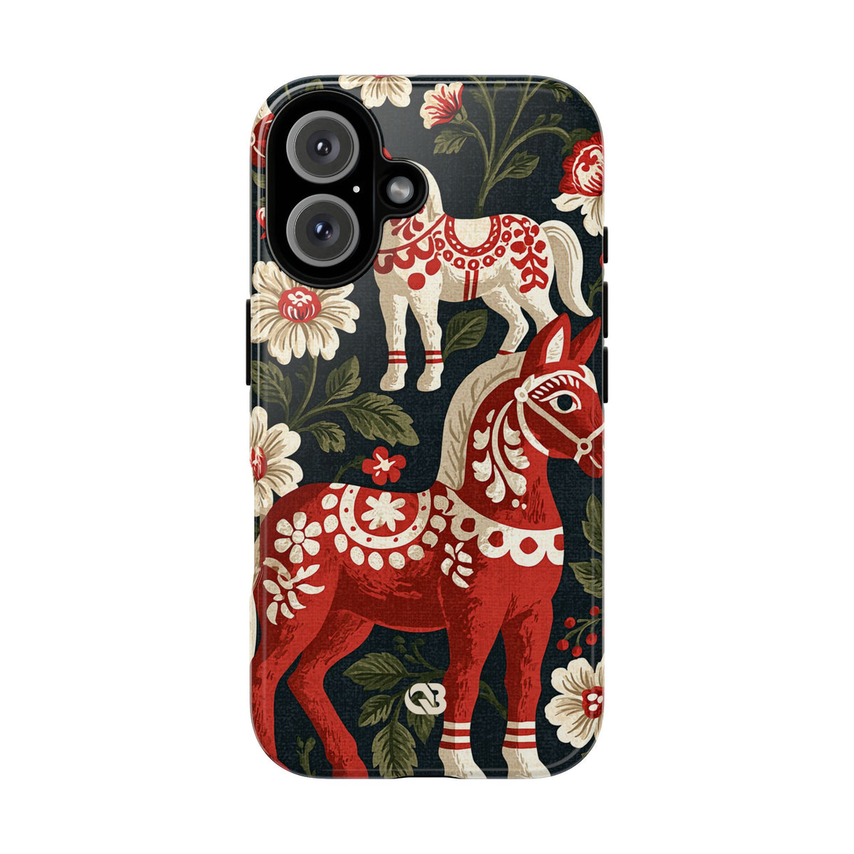 Nordic Dala Meadow · Tough Phone Case for iPhone · Red