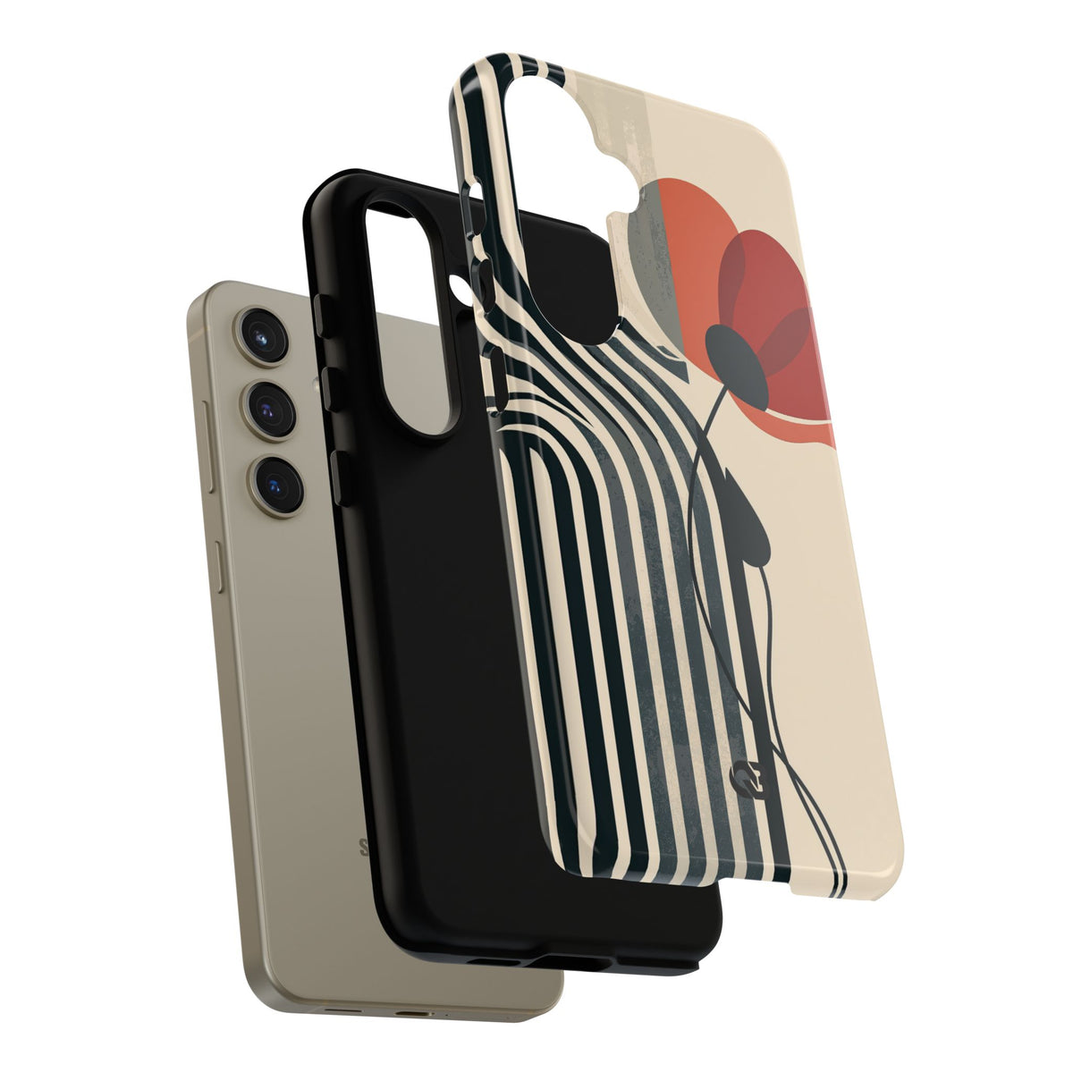 Modernist Poppy · Tough Phone Case for Samsung · Beige