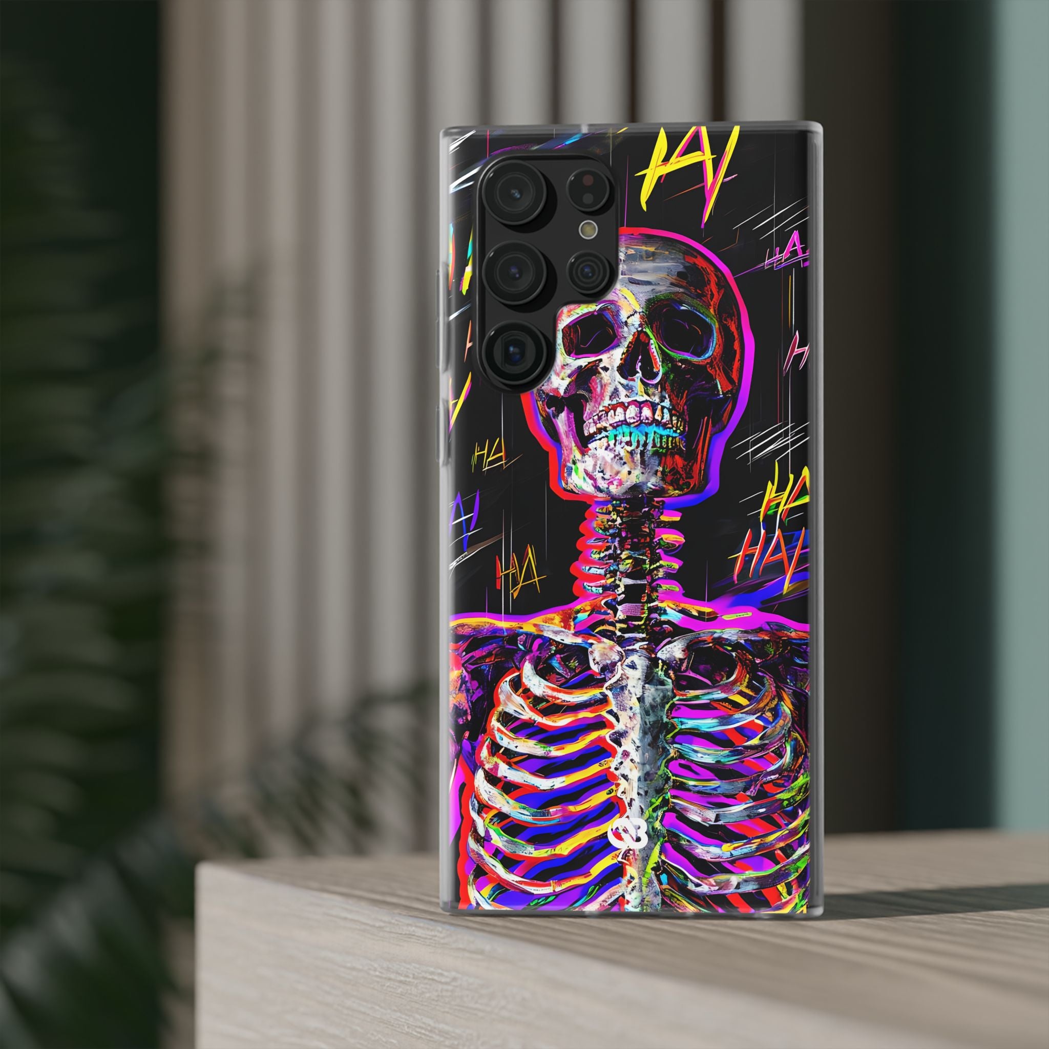 Neon Glitch Skeleton · Soft Handyhülle für Samsung