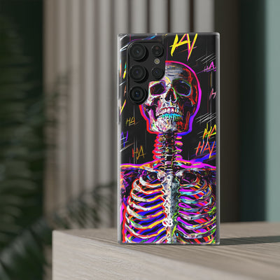 Neon Glitch Skeleton · Soft Handyhülle für Samsung