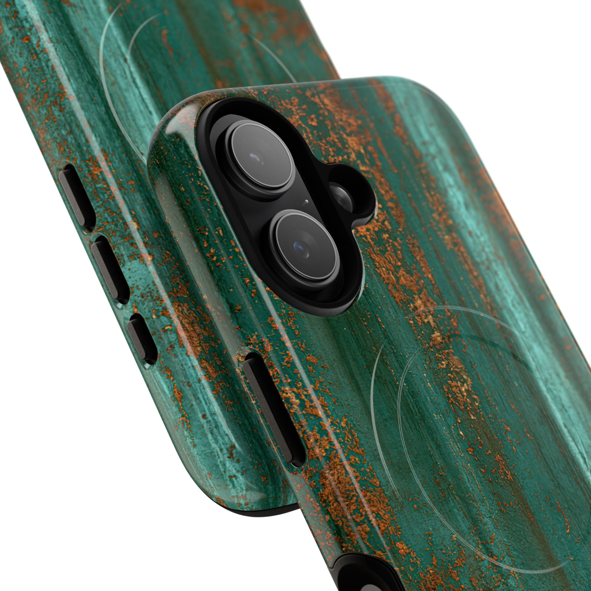 Teal Tough 2.0 Magsafe Phone Case for iPhone - Verdigris Copper Siding
