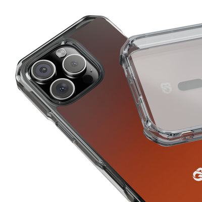 Burnt Amber Spectrum · Clear Impact Magnetic Phone Case for iPhone · Orange