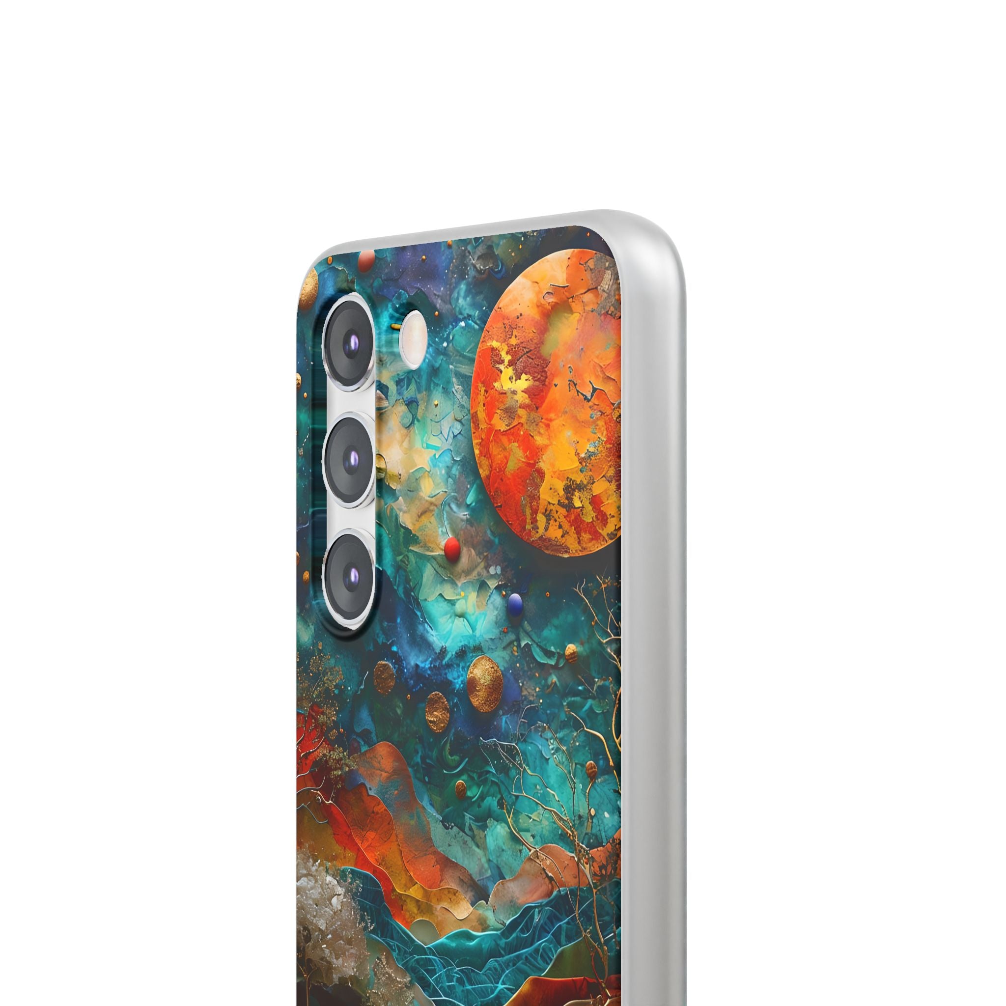 Copper Horizon Drift · Soft Phone Case for Samsung