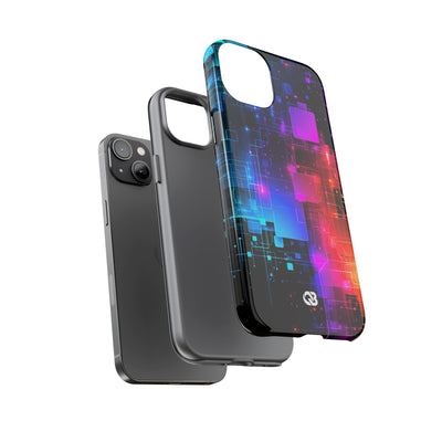 Spectral Circuit Grid · Tough Phone Case for iPhone · Black