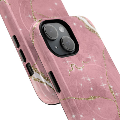 Rose Sparkle Marble · Tough+ Coque de téléphone pour iPhone · Magsafe