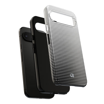 Black Tough Phone Case for Google Pixel - Obsidian Halftone Flux