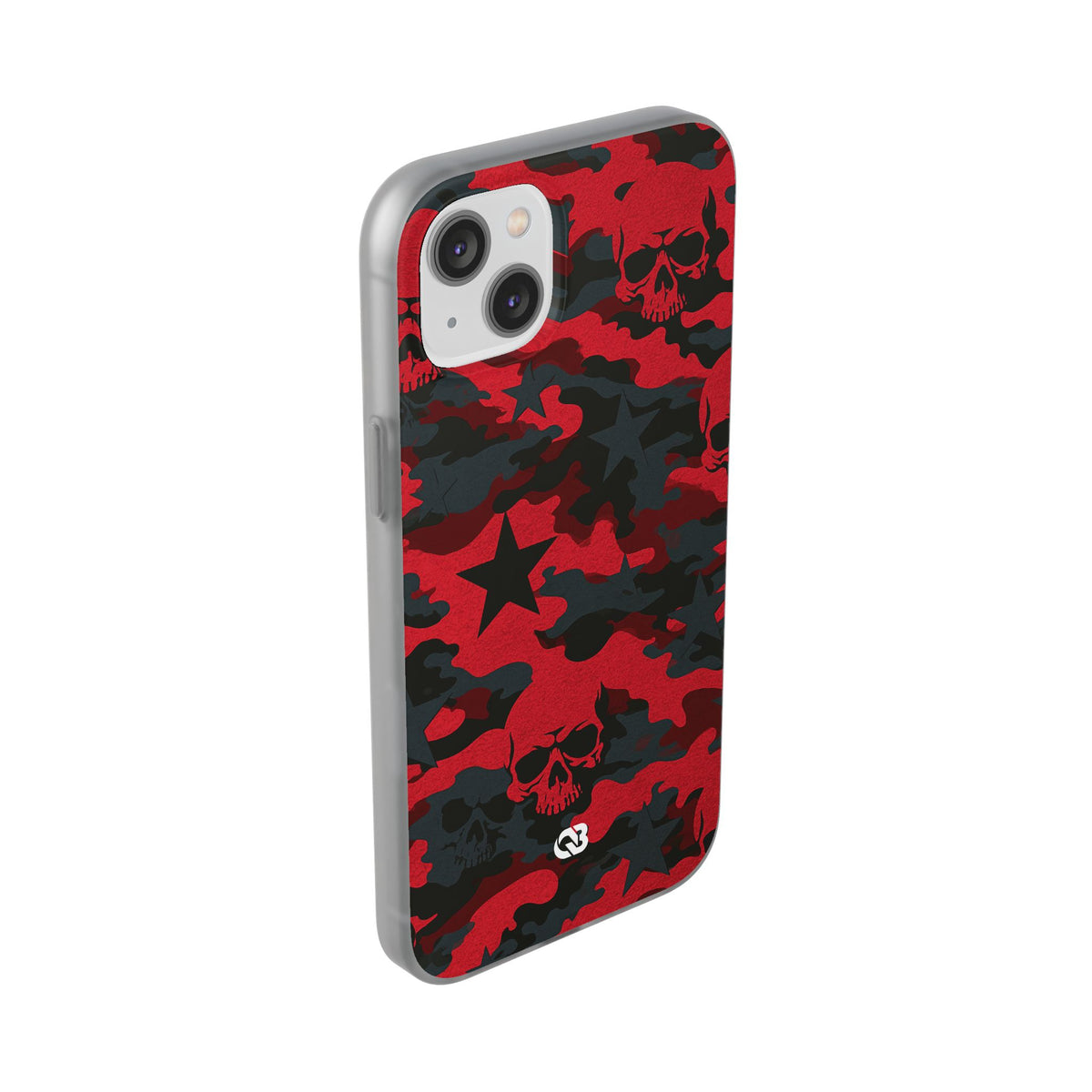 Crimson Skull Camo · Lite Phone Case for iPhone ·  Red