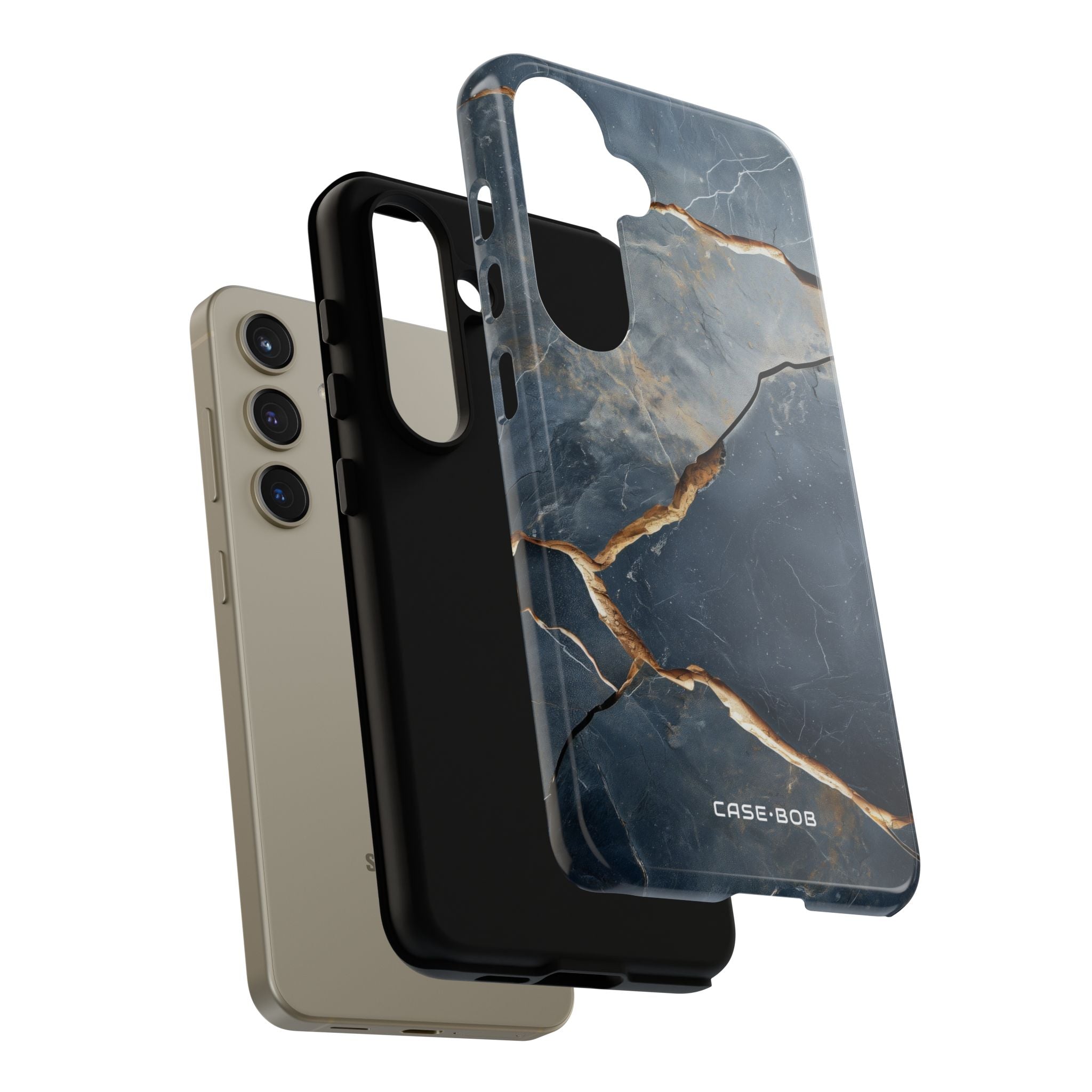Jagged Vein Navy Samsung S24 Case - Tough