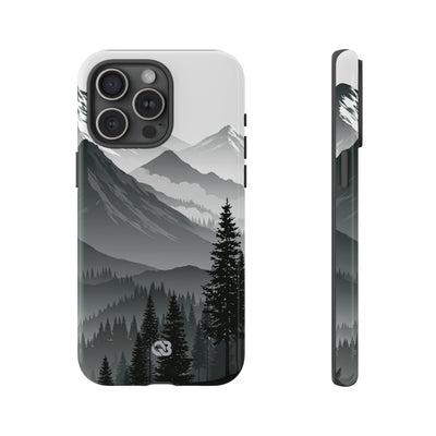 Grey Tough Phone Case for iPhone - Granite Ridge Mist