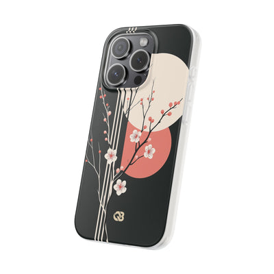 Black Lite Phone Case for iPhone - Kyoto Midnight Blossom