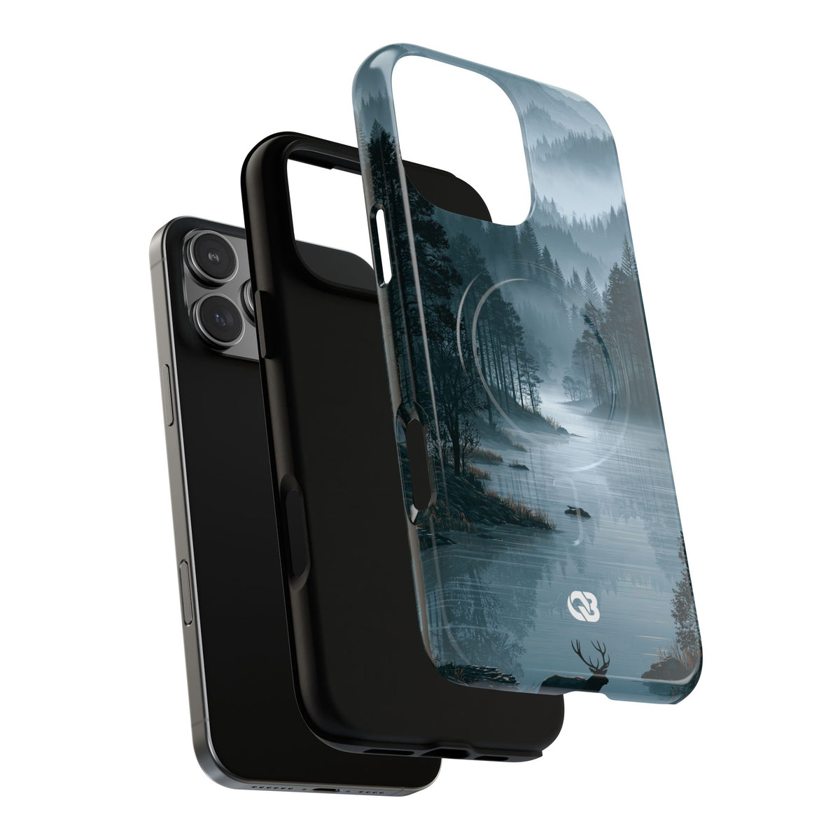 Silent Nordic Fjord · Tough 2.0 Magnetic Phone Case for iPhone · Blue