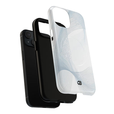 White Tough 2.0 Magsafe Phone Case for iPhone - Arctic Line Current