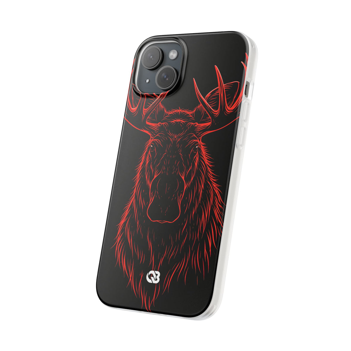Nordic Moose Contour · Lite Phone Case for iPhone ·  Red