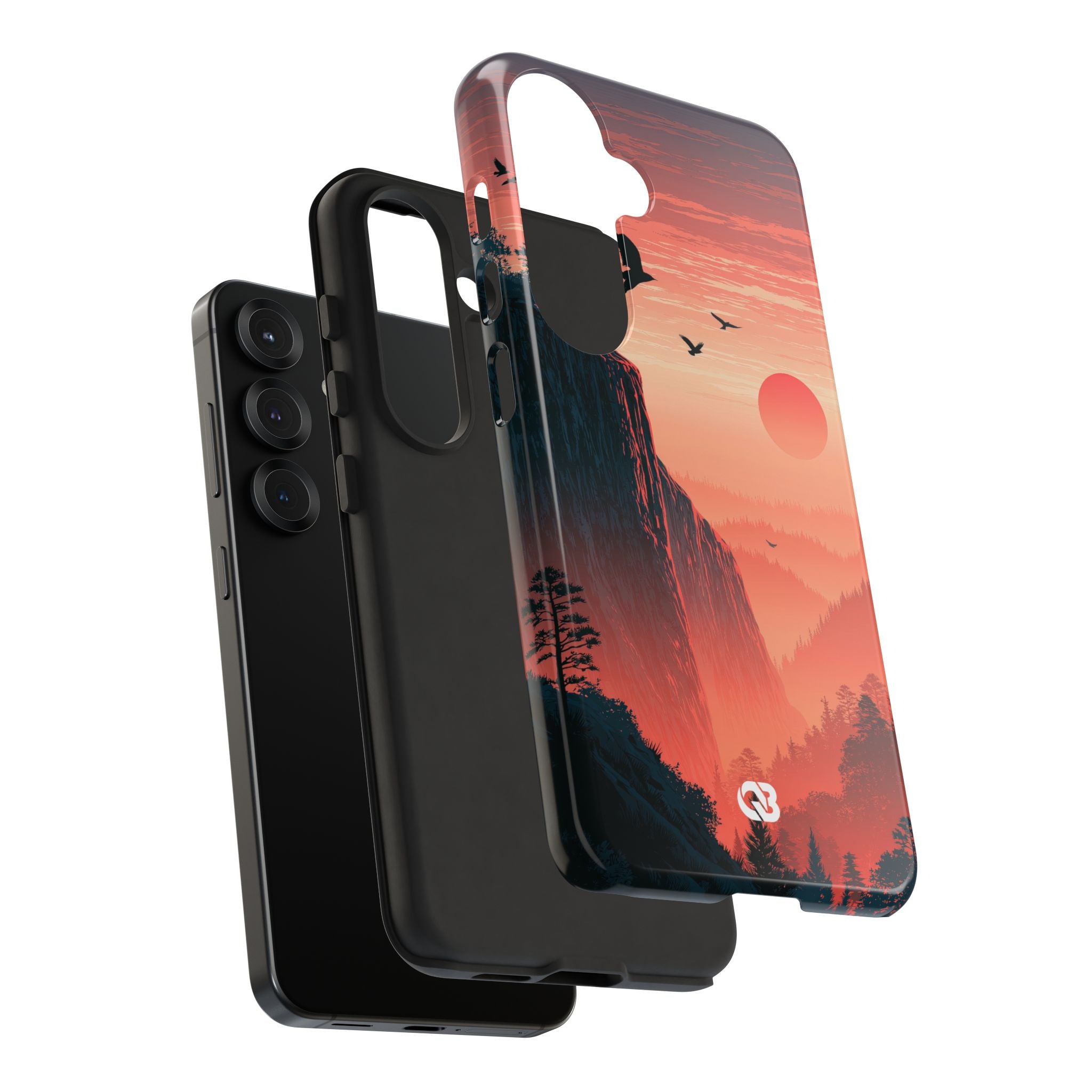 Orange Tough Phone Case for Samsung - Crimson Ridge Flight