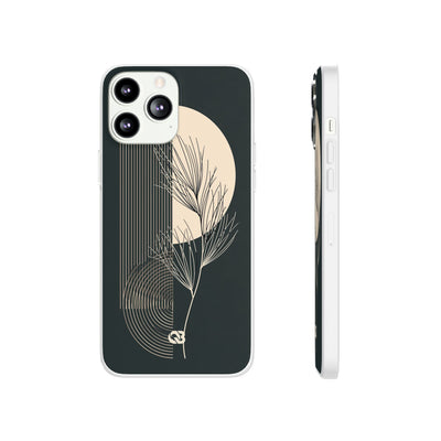 Botanical Crescent Linework · Lite Phone Case for iPhone ·  Green