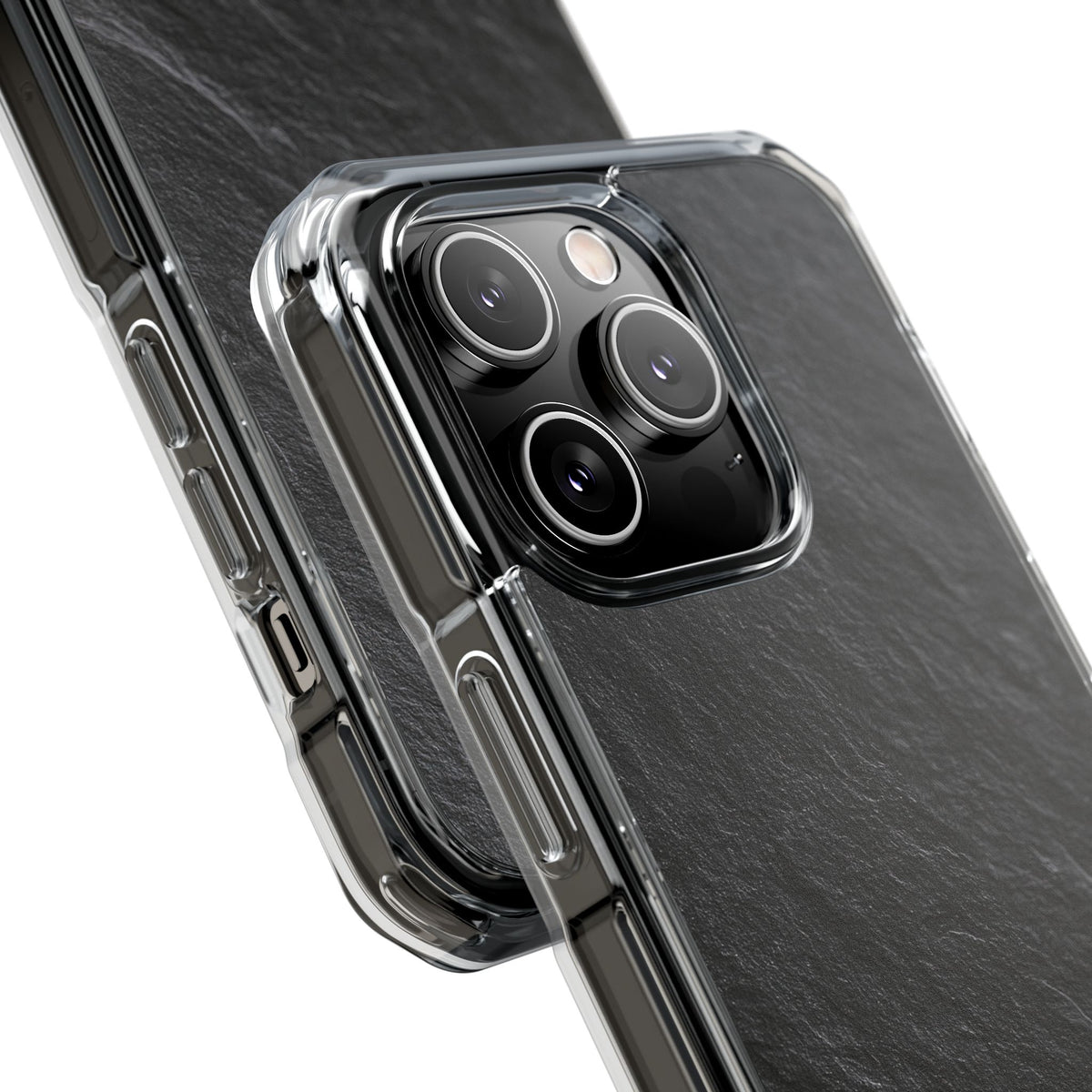 Obsidian Slate · Clear Impact Magnetic Phone Case for iPhone ·  Black