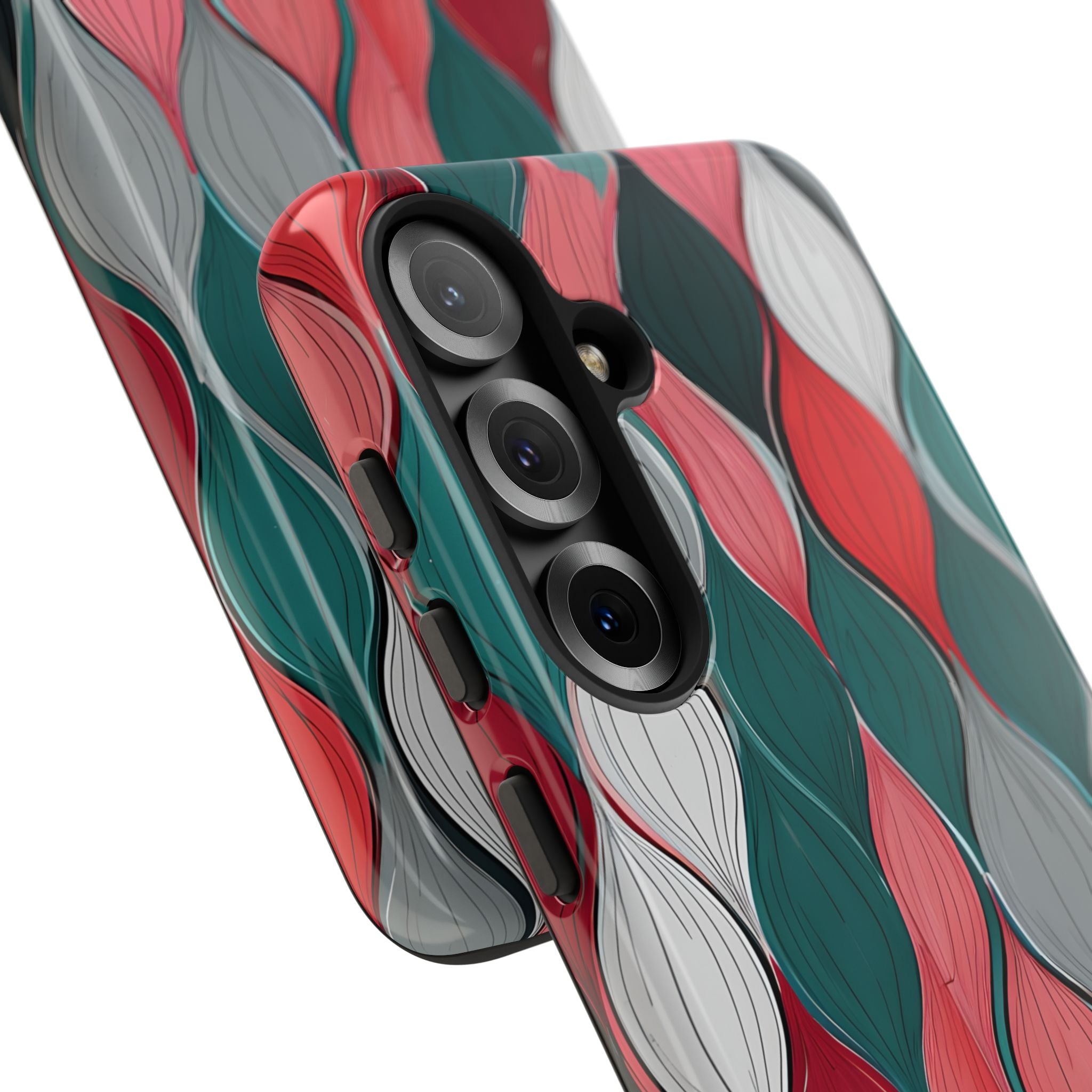 Leaf Cascade Teal Samsung S25 Case - Tough