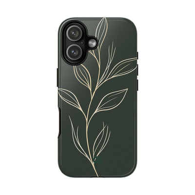 Green Tough Phone Case for iPhone - Deep Moss Willow