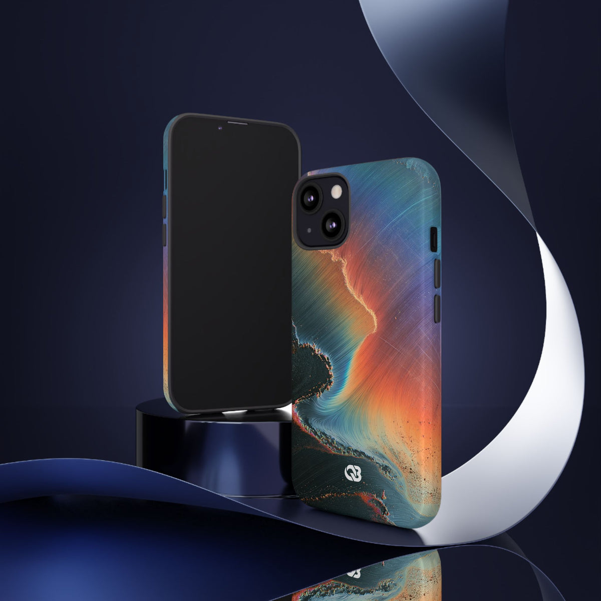 Prismatic Aura Shift · Tough Phone Case for iPhone · Blue
