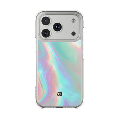 Prismatic Liquid Light · Clear Impact Magnetic Phone Case for iPhone · Teal