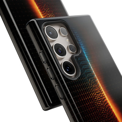 Luminous Refraction Grid · Tough Phone Case for Samsung · Black